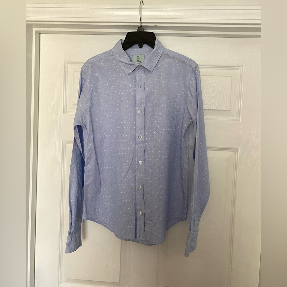 Big Boys Light Blue Long Sleeve Oxford Button-Front Formal Shirt